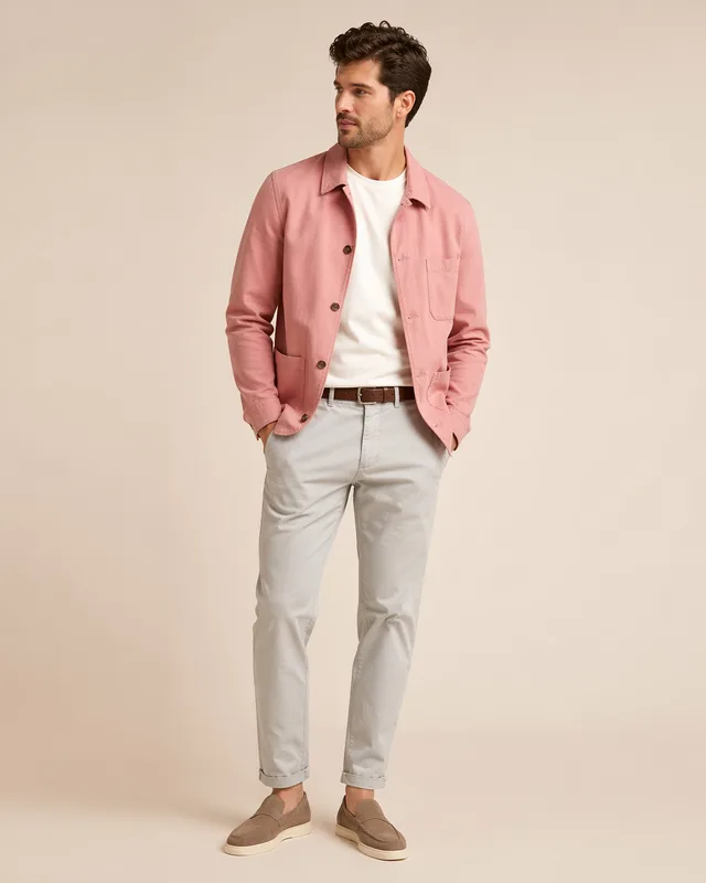 Мужской образ в палитре pink